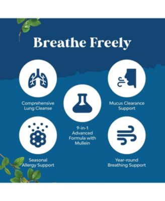 Lung Cleanse Capsules | Lung Detox Mullein Leaf Capsules | Respiratory Supplement for Sinus Immunity Breathing Support | 30ct