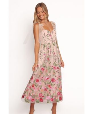 knee length dresses for ladies Sweet Pea Tied Shoulder Midi Dress Floral Blue main image 0