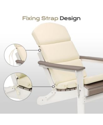 Patio Chair Cushions for Adirondack Chairs, High-Back Design, 52"x20"x2.5" Olefin Fabric Slipcovers with Ties, for Outdoor Furniture, Set of 2