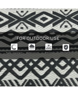 Reversible Outdoor Rug: Waterproof Plastic Straw Carpet for Outdoor and RV Use