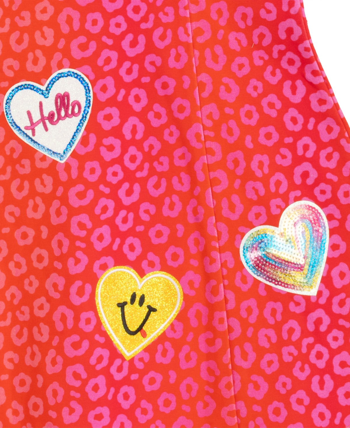 Sparkle & Shine Toddler And Little Girls Leopard Print With Sequin Patches Dress