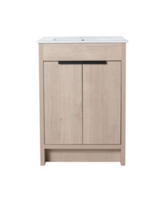 Streamdale Freestanding Vanity with White Sink & Soft-Close Doors