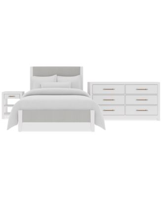 CLOSEOUT! Catriona 3pc Bedroom Set (Full Upholstered Bed, Dresser & Open Nightstand), Created for Macy's