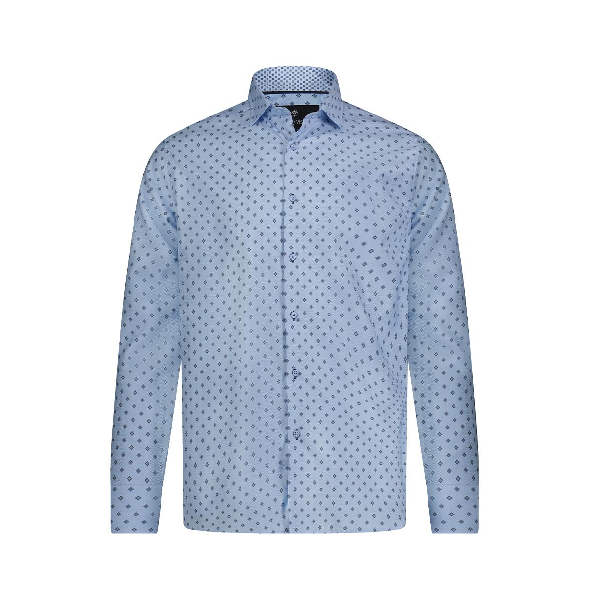 Men's Aqua with Teal Print Long sleeve shirt - Aqua teal print