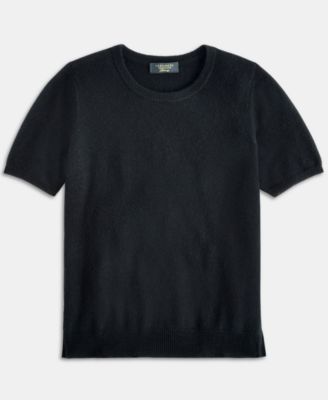 Women's 100% Cashmere Crewneck Short-Sleeve Sweater, Macy's Exclusive