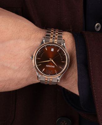 Men's Swiss Beleganza Two-Tone Stainless Steel Bracelet Watch 40mm