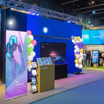 10x10 Ft Backdrop Stand & Roll Up Banner Stand Kit Tradeshow Exhibition Events