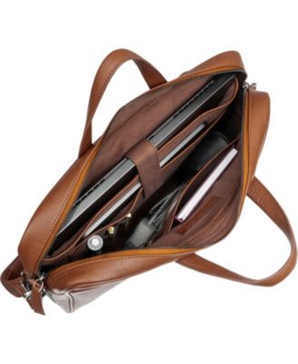 The Hey Handsome 18in Pebble Grain Genuine Leather Briefcase