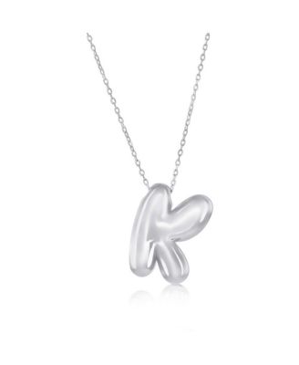 Sterling , Bubble Initial Necklace