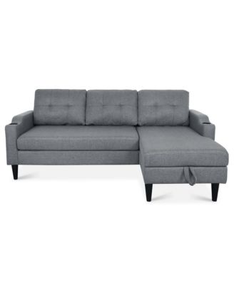 Streamdale Spacious and Comfortable Modern Sofa with Built-In Storage and Adjustable Leg Rest