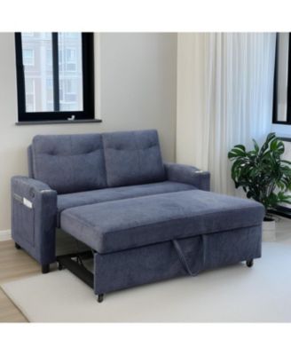 Streamdale 1 Pc Velvet Sofa Bed, 3-in-1 Convertible Sleeper with Pullout Bed – Living Room Furniture