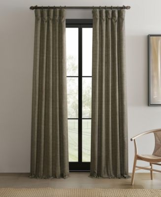 Raw Weave Linen Curtains (2 Panels) Window Curtains and Drapes, Rod ...