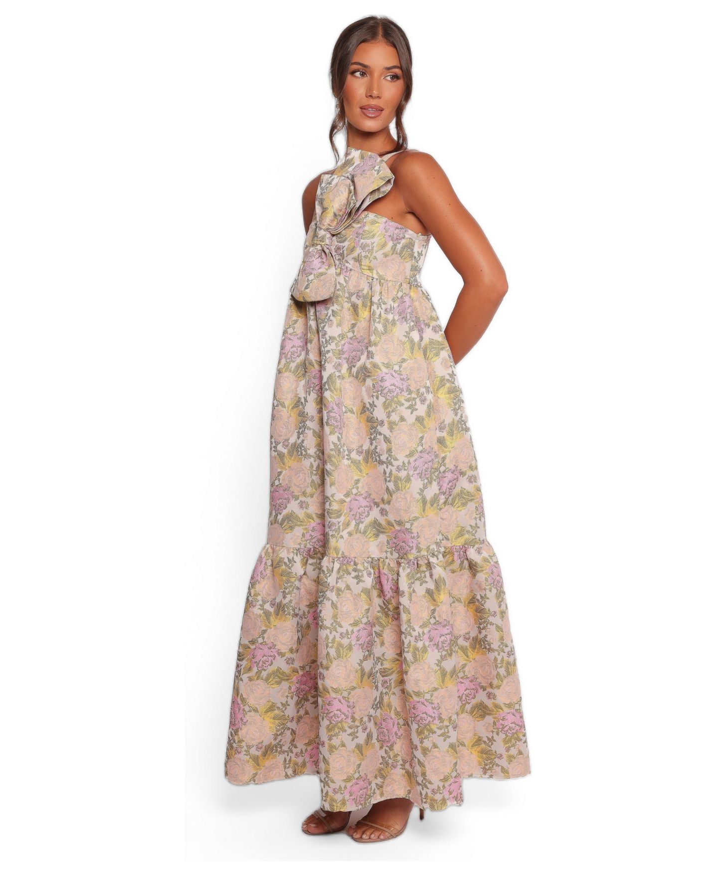 Женское платье Petal and Pup Betina Bow Front Maxi, цвет: Розовый — фото 2