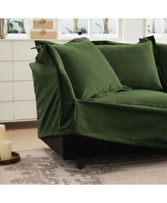 Streamdale 4-Seat Slipcover Sofa, Extra Deep, Cloud-Like Comfort, Chenille Fabric, Green