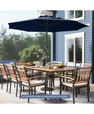 Outdoor Heavy Duty Market Umbrella with Crank Handle and 8 Sturdy Ribs