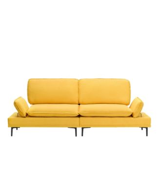 Streamdale Premium Soft Yellow Sofa for Small Spaces