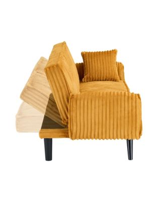 Streamdale Minimalist style, straight-line corduroy sofa suitable for sitting and lying in the living room and bedroom