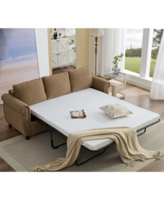 Streamdale Convertible Sofa Bed with 3.35" Memory Foam Mattress, 81.5" Queen