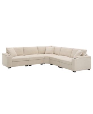 106" L-Shaped Sectional Sofa with USB