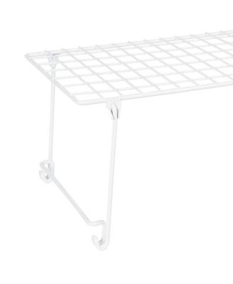Stack &amp; Hang 21.5x10.75x7.87&#39;&#39; Stainless Steel Wire Shelf Unit, White