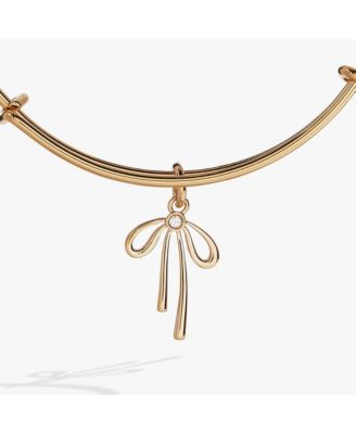 Bow Duo Charm Bangle Bracelet