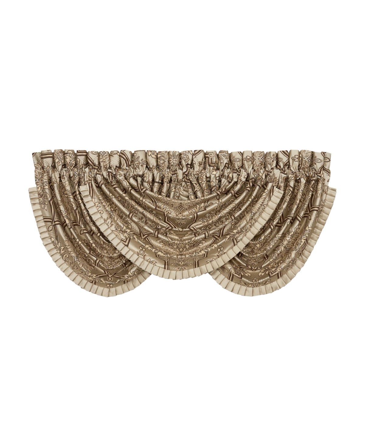 Gold Coast Window Waterfall Valance, 33" x 49" - Sand
