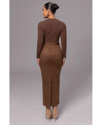Women's Joy Suede Maxi Skirt