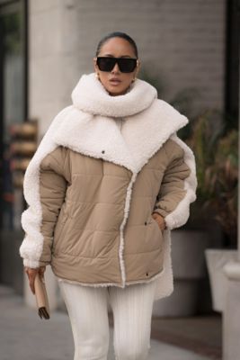 Women's Contrast Sherpa Jacket