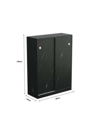 Marble 6-Layer Shoe Cabinet with Sliding Door