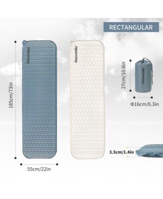 Ultralight Self Inflating Insulated Sleeping Pad with Foam, Lightweight Rectangular Sleeping Mat for Camping Backpacking Hiking Traveling, ISPO Award Winner 2024