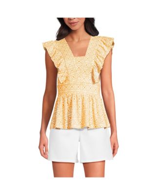 Women's Lightweight Jersey Ruffle Peplum Top