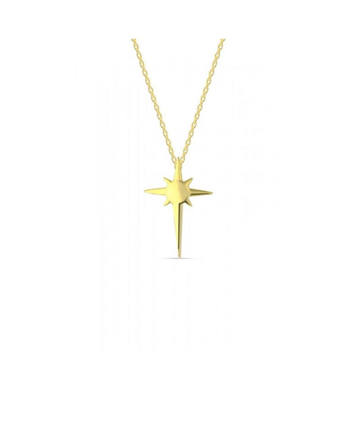 Single Star Necklace Sterling Silver - Silver