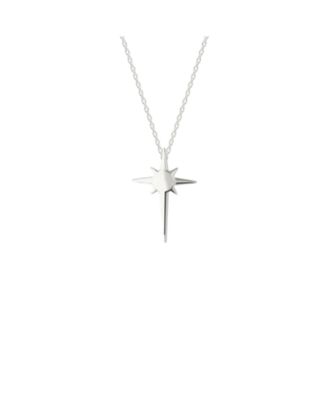 Spero London Single Star Necklace Sterling Silver - Silver