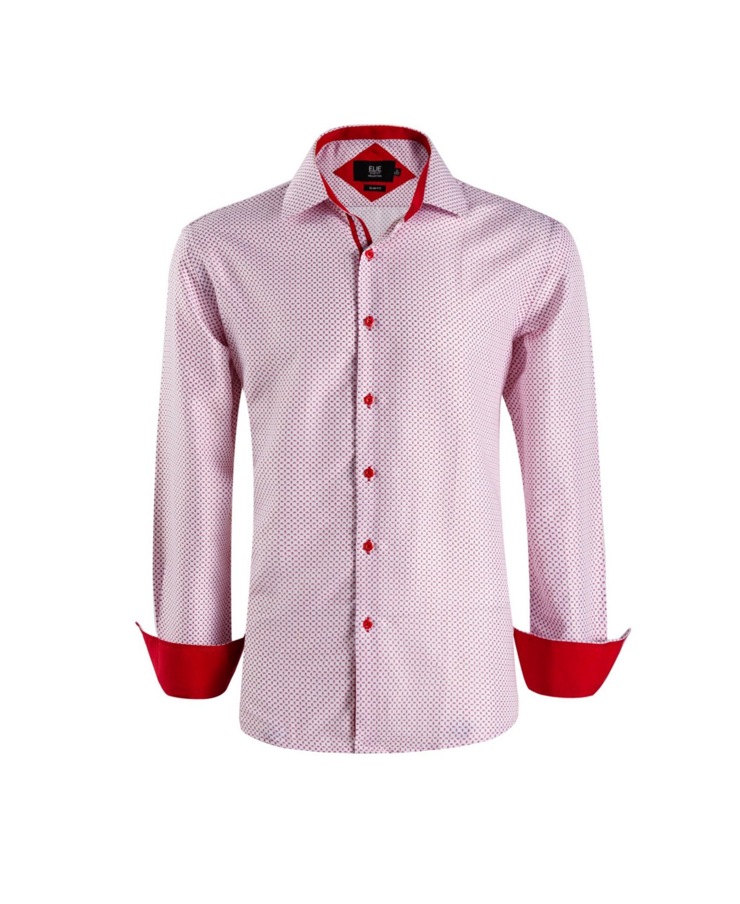 Рубашка Elie Balleh Geometric Printed Slim Fit Shirt для мальчиков, цвет: Красный — фото 2
