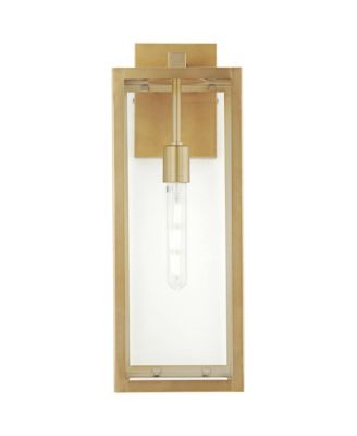 Rectangular Frame 20 1/4" Clear Glass for Post Exterior Barn Titan Set of 2 Modern Outdoor Wall Light Fixtures