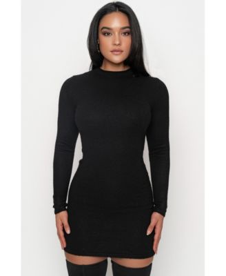 Women's Scarf Draped Mini Dress