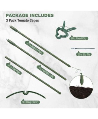 3 Pack 60 inch Adjustable Tall Plant Support Trellis for Climbing Plants