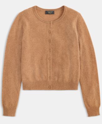 Petite Cashmere Crewneck Button-Front Cardigan, Exclusively at Macy's 