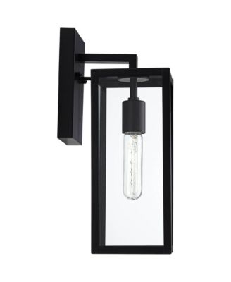 Dusk to Dawn 14" Clear Glass for Post Exterior Barn Deck Titan Set of 2 Modern Outdoor Wall Light Fixtures
