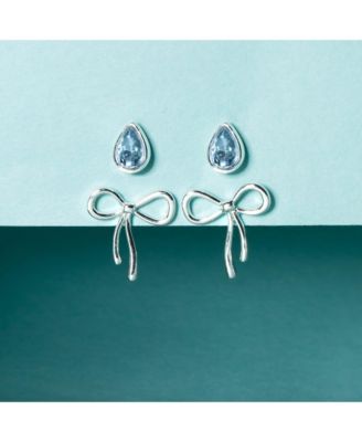 Bridal Bow Duo Earring Set