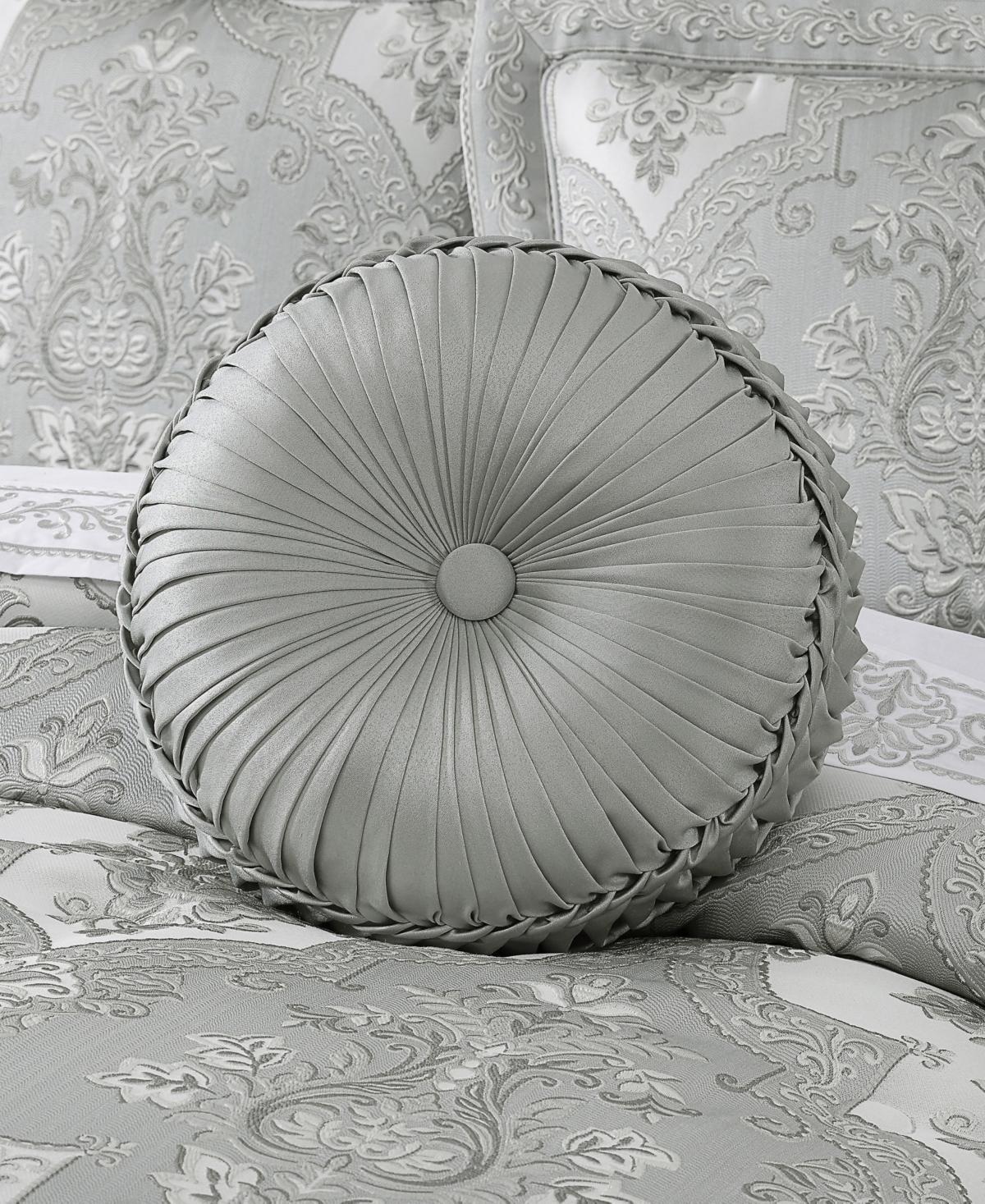 J Queen New York Sondra Tufted Decorative Pillow, 15" Round