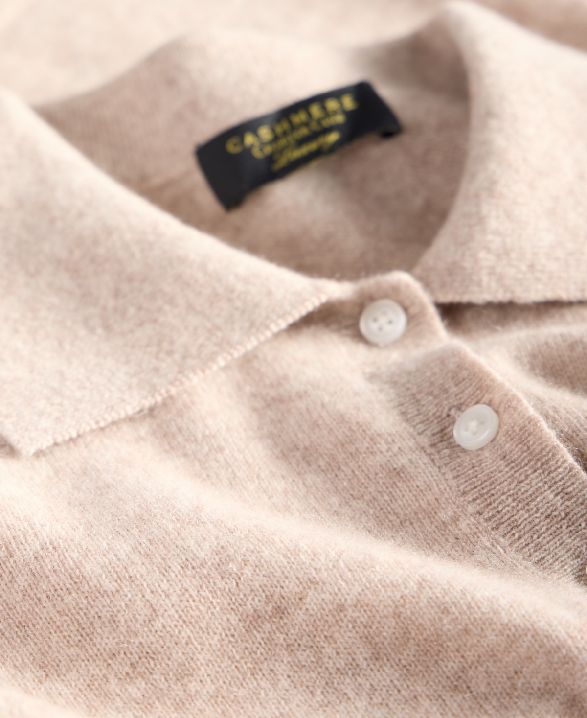 Charter Club Women's 100% Cashmere Short-sleeve Polo Sweater, Macy's Exclusive In Neutral