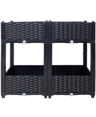 Streamdale Elevated Planter Bed with Drainage, 31.5"x15.7"x27.7