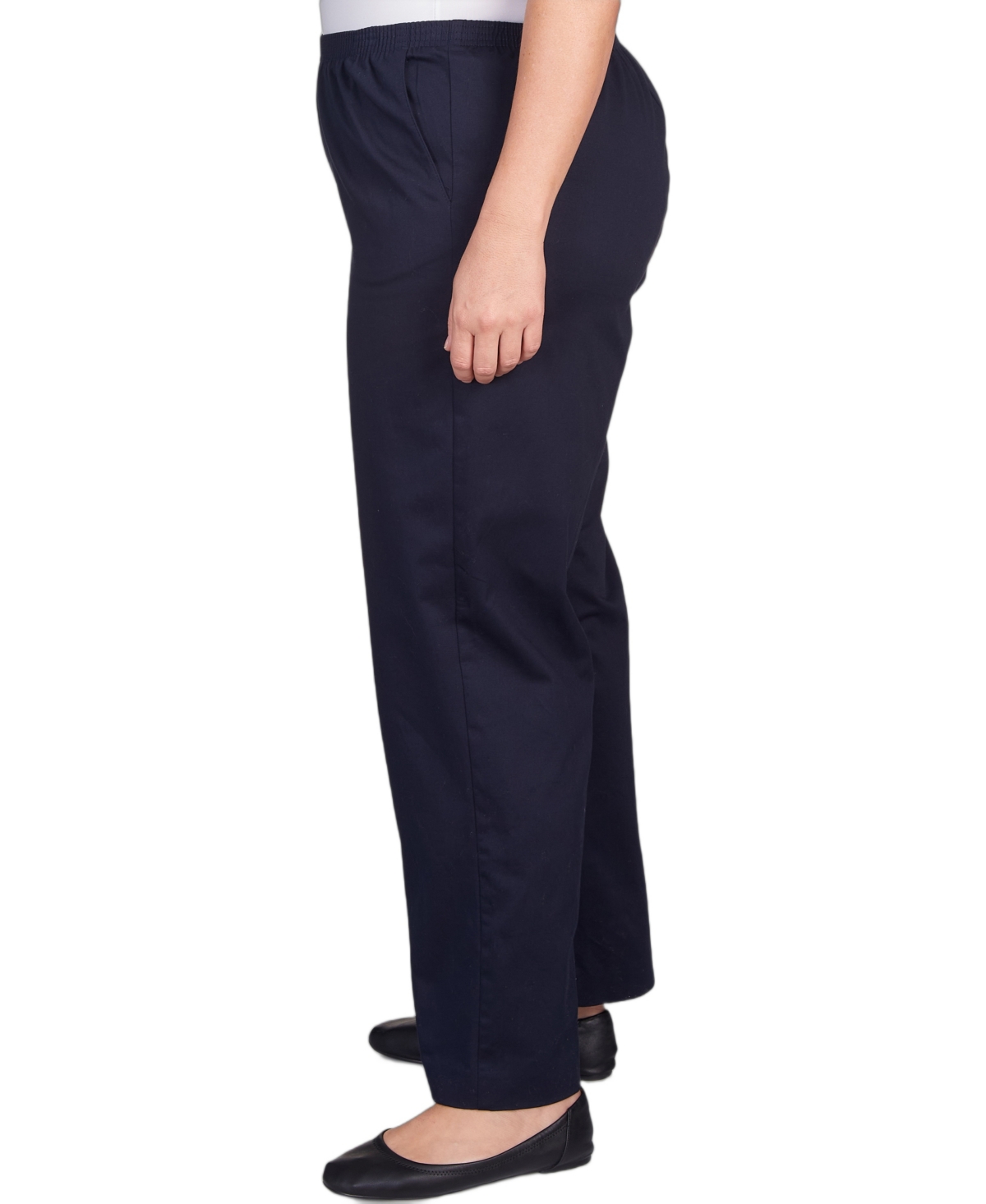 Alfred Dunner Plus Size Mid-rise Casual Pants