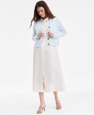 Women's 100% Cashmere Cable-Knit Cropped Cardigan Sweater, Macy's Exclusive