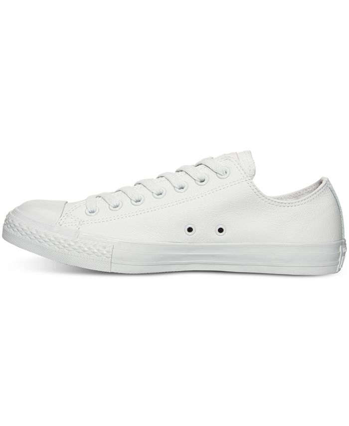 Converse Men's Chuck Taylor Ox Mono Craft Leather Casual Sneakers from ...