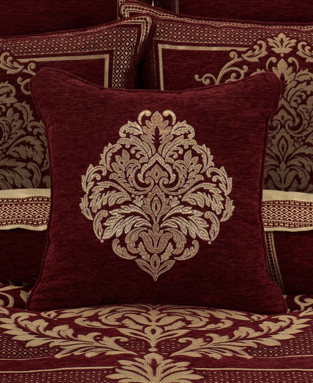 J Queen New York Laurenza Embellished Decorative Pillow, 18" X 18"