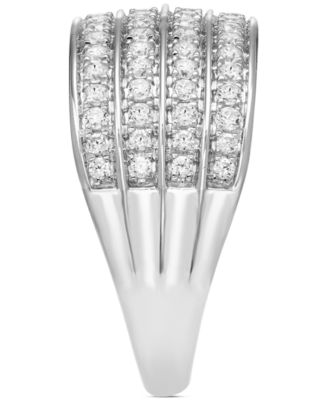 Diamond Multi-Row Ring (1/2 ct. t.w.) in 10k White or Yellow Gold