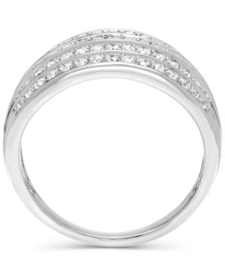 Diamond Multi-Row Ring (1/2 ct. t.w.) in 10k White or Yellow Gold