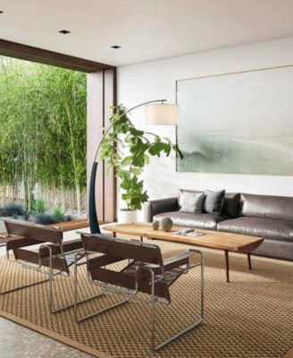 72" Wood Plimpton 1 Light Arc Floor Lamp